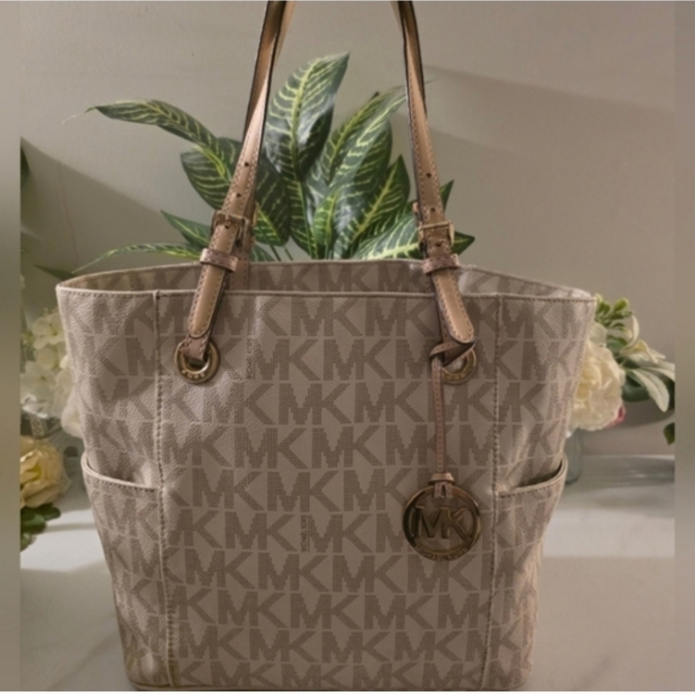 Michael Kors Beige Logo Tote Bag